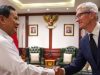 Pasca Berkirim Surat, Bos Apple Tim Cook Kini Kunjungi Prabowo sebagai Presiden Terpilih